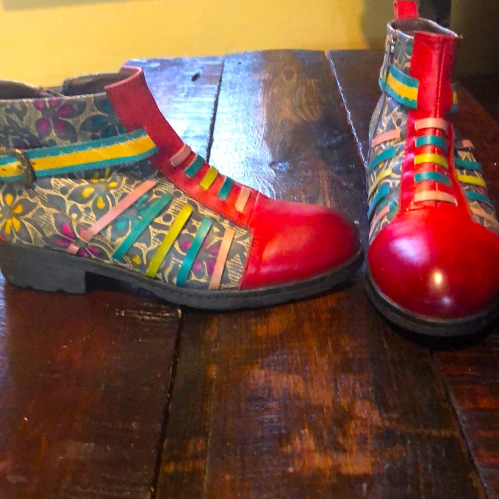 Socofy ankle boots size 38 UK / 8 US